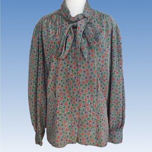 Evan Picone Multicolor Blouse with Bow